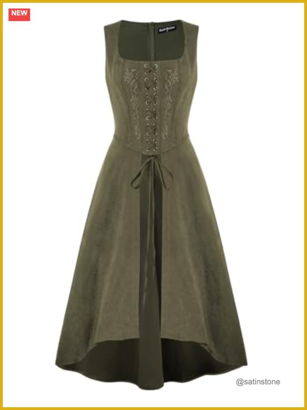 Scarlet Darkness Renaissance Overdress Women Pirate Costume Dress